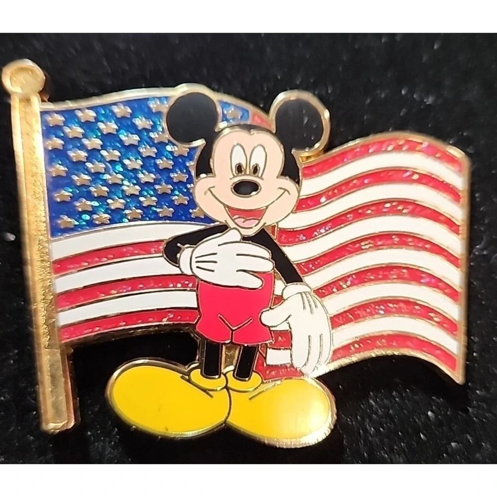 Disney Pin Old Glory Mickey Mouse American Flag Patriotic JUMBO LE‎ 125 70736 DS